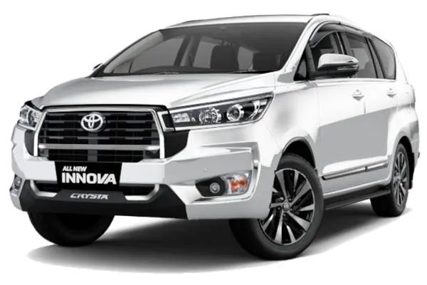 White Toyota Innova Crysta MPV
