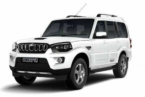 White Mahindra Scorpio SUV